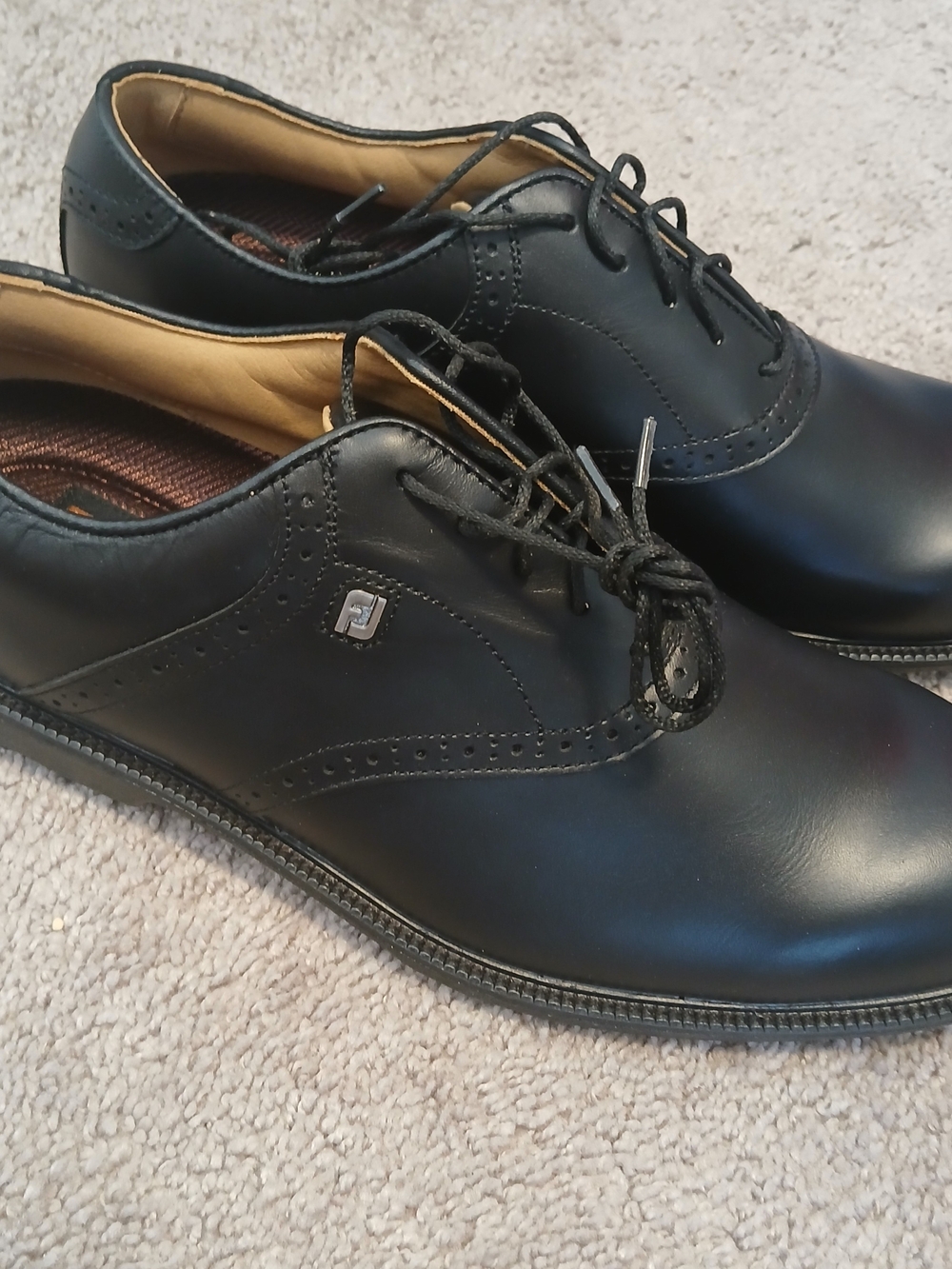 FootJoy Club Pro Men’s Black Leather Golf Shoes 10.5 Excellent Condition 57007